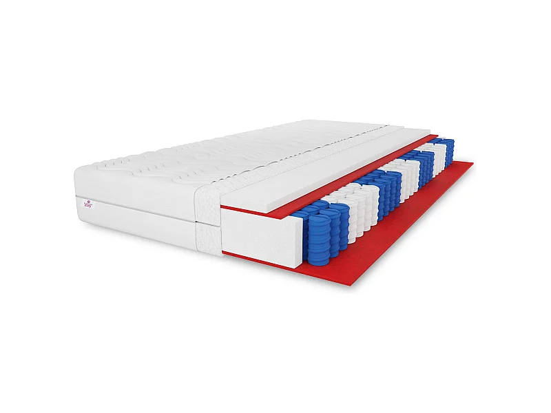 Matelas à ressorts ensachés Lambada, 7 zones, 140x200x21 cm, H3, blanc