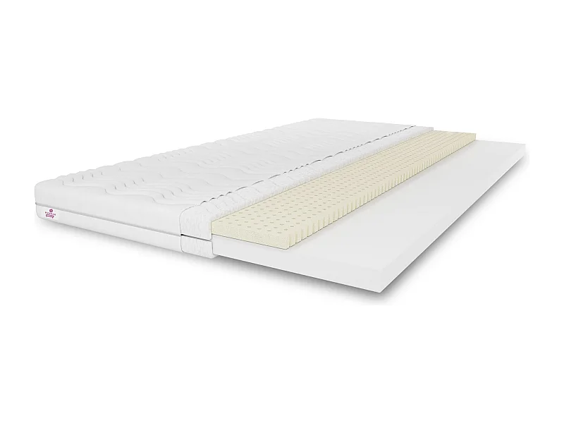 Surmatelas TOP5, revêtement en latex Dimensions : 160 x 200 x 5, housse incluse, couleur du surmatelas : noir, fermeté moyenne : H3