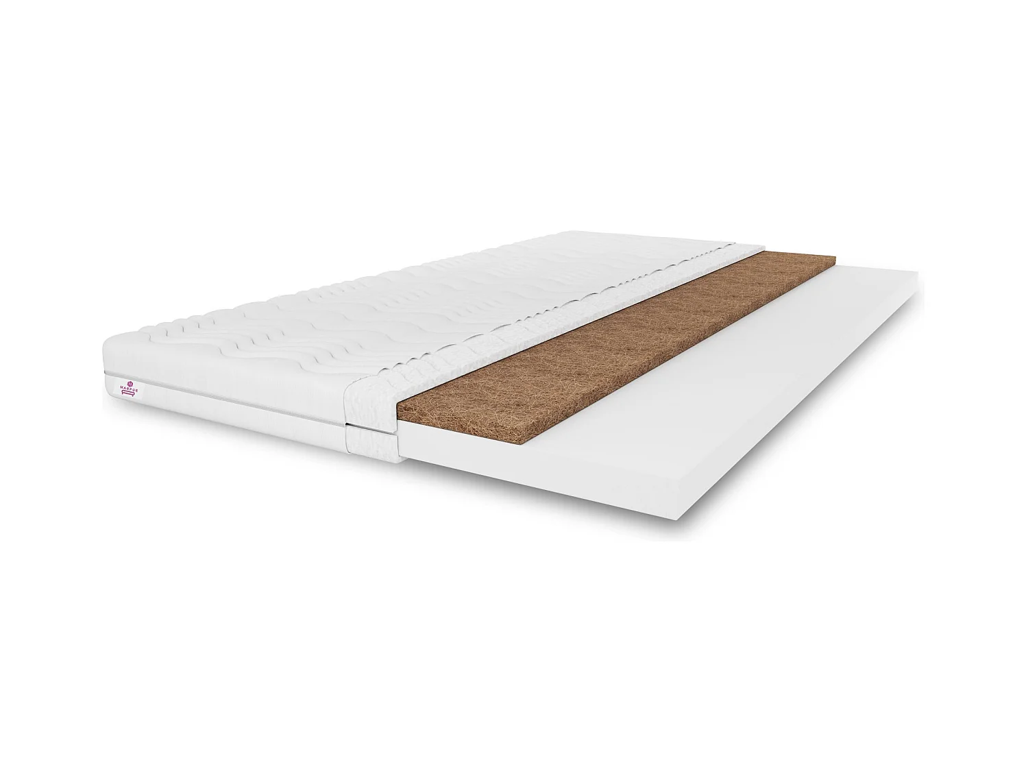 Surmatelas TOP5, rembourrage en coco Dimensions : 200 x 200 x 5, housse incluse, surmatelas Couleur : noir, dureté : H4