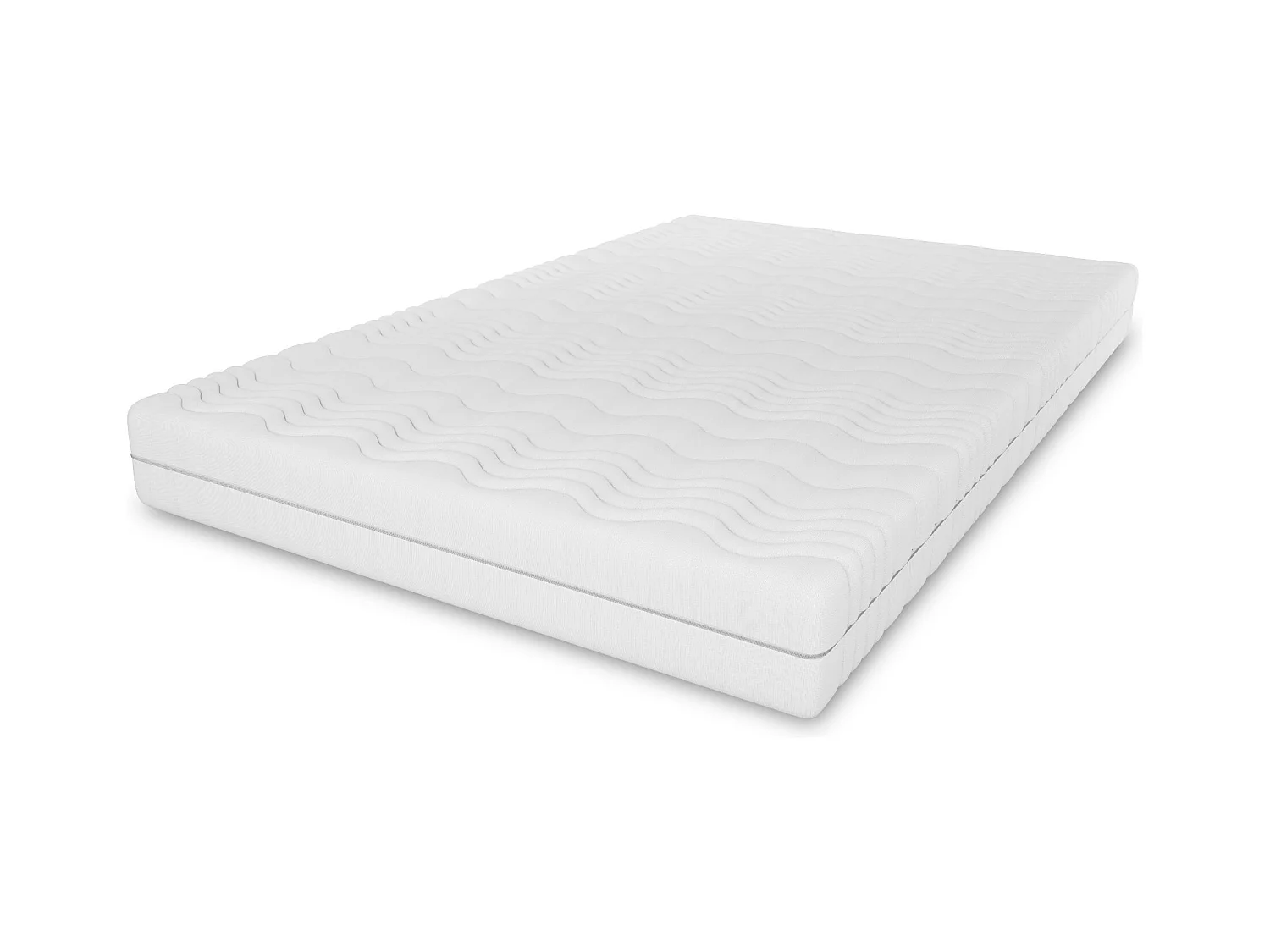 Surmatelas TOP3, taille du surmatelas : 160x200x3, housse incluse, couleur du surmatelas : blanc, fermeté moyenne : H3
