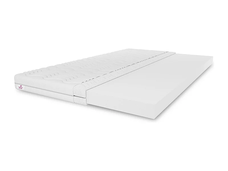 Surmatelas TOP5, dimensions : 180 x 200 x 5, housse incluse, couleur : blanc, fermeté moyenne : H3