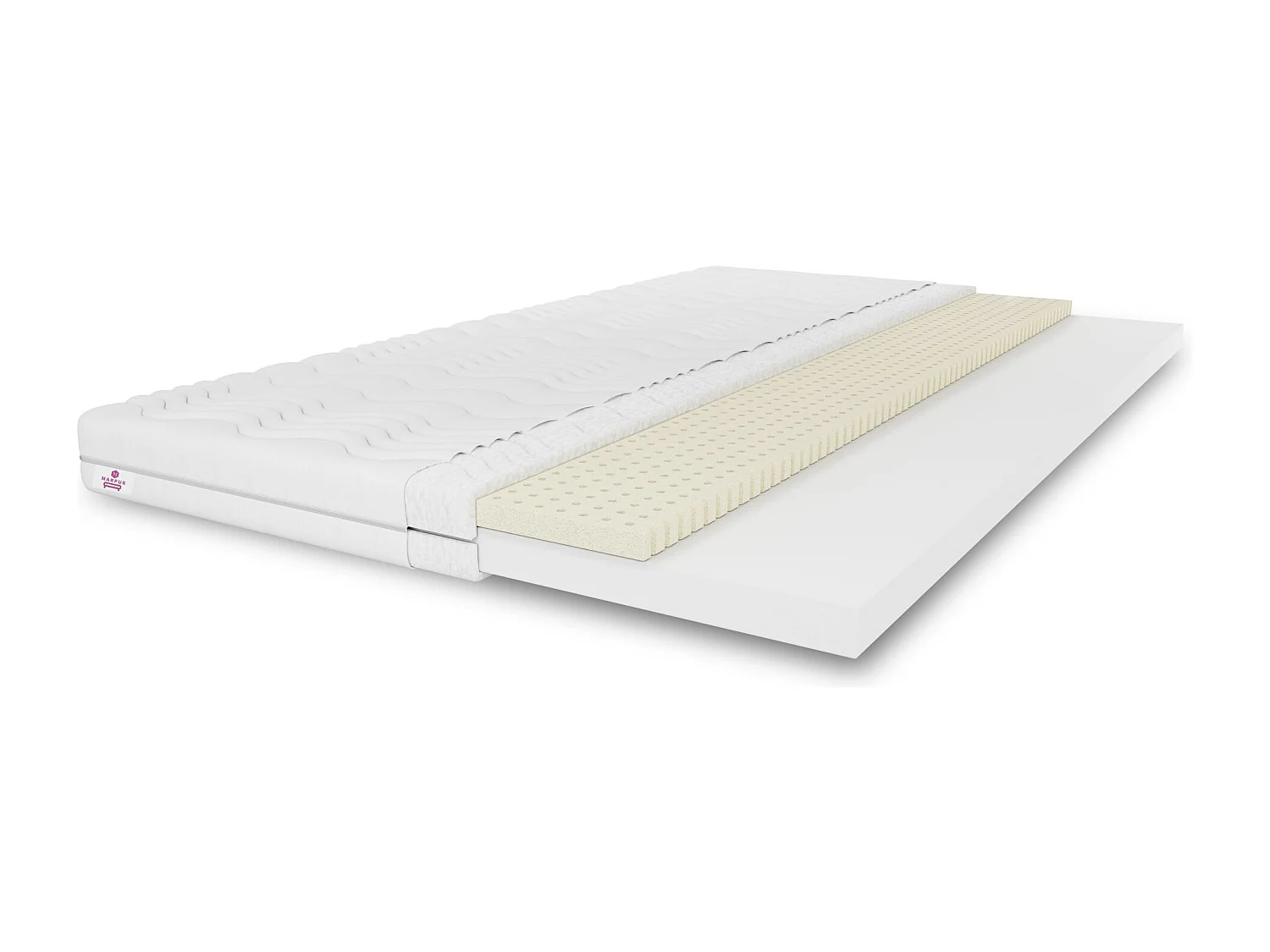 Surmatelas TOP5, surmatelas en latex Dimensions : 100x200x5, housse incluse, couleur du surmatelas : blanc, fermeté moyenne : H3