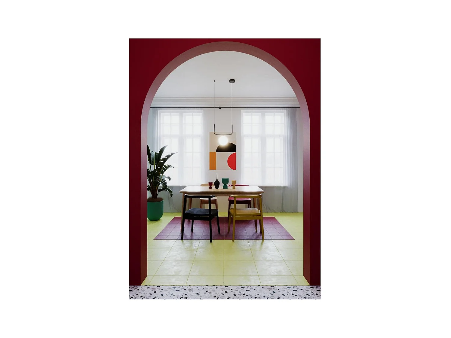 Stuhl 45x45x80 cm natur Polly 7092