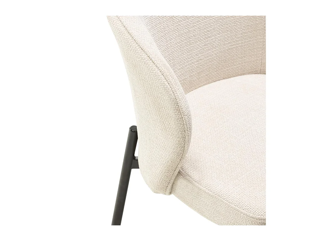 Chaise de salle à manger 54x58x81 cm Beige clair GUSTO