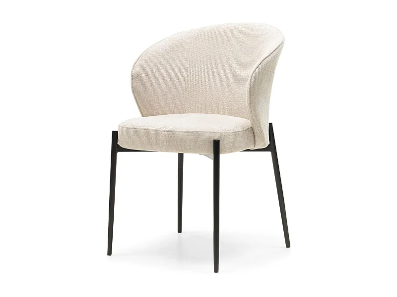 Chaise de salle à manger 54x58x81 cm Beige clair GUSTO