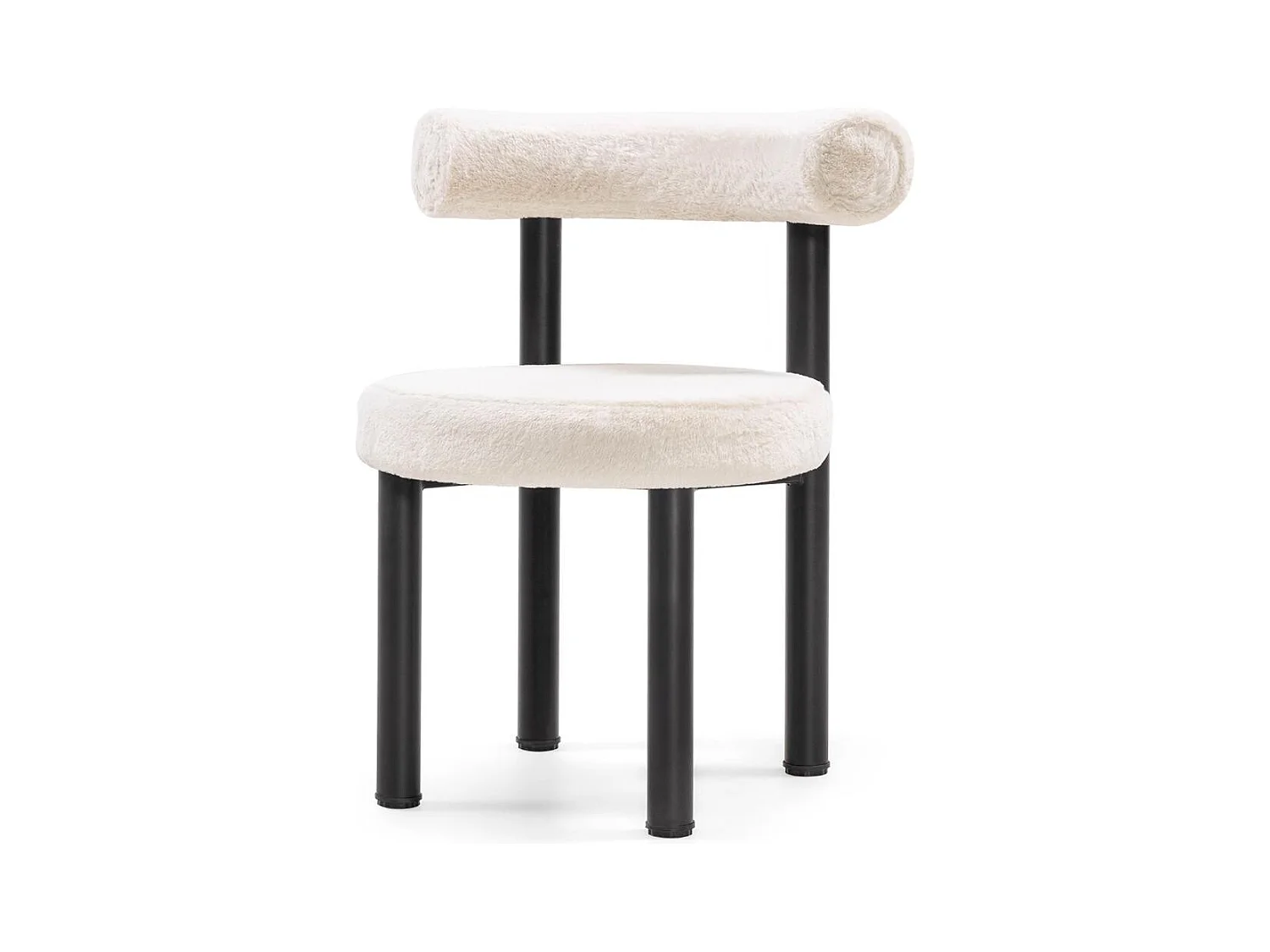 Silla de comedor 58x61x75 cm beige perer