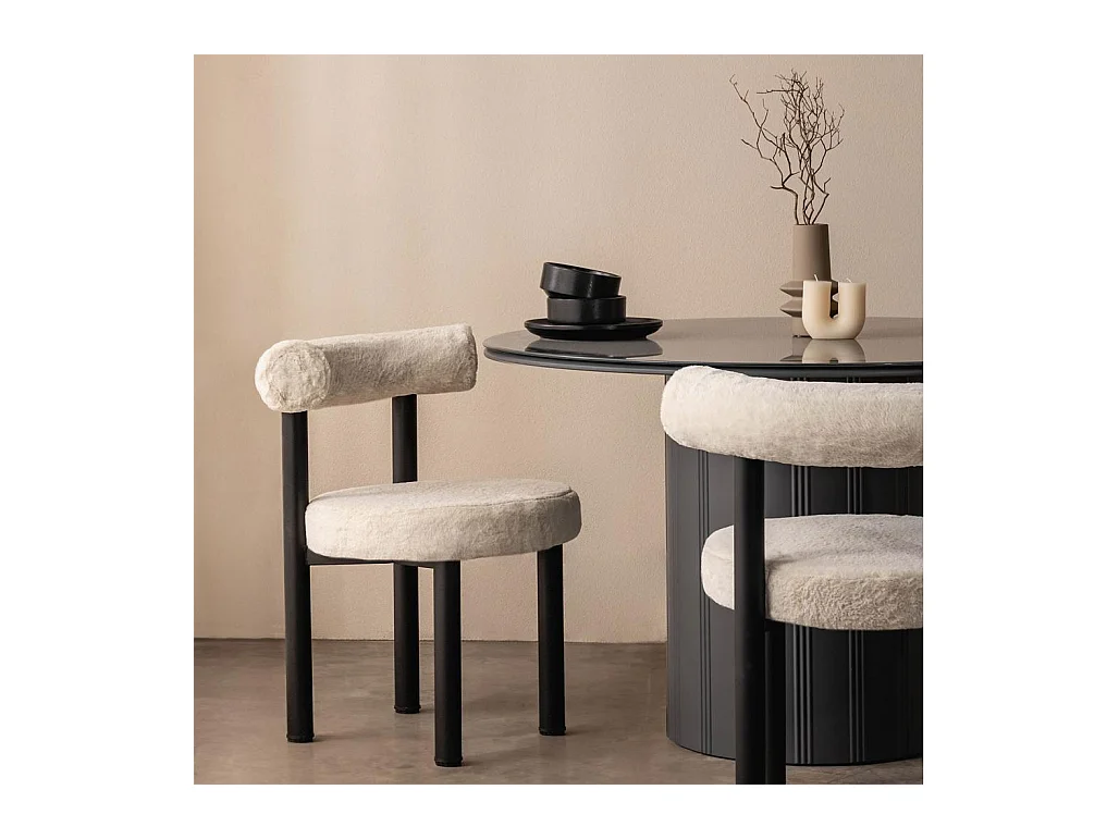 Esszimmerstuhl 58x61x75 cm beige Perer