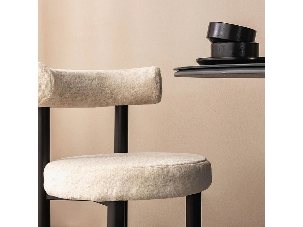 Sedia da pranzo 58x61x75 cm beige perer