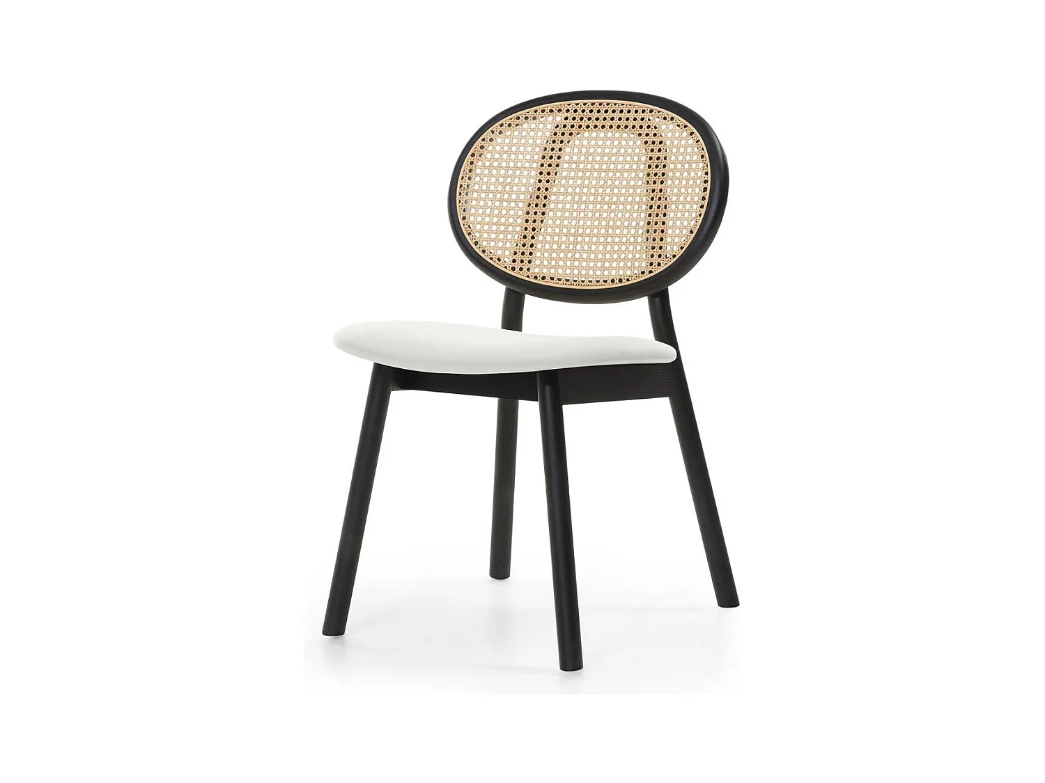 Chaise en bois 81,8x51,1x54,5 cm Sumba noire