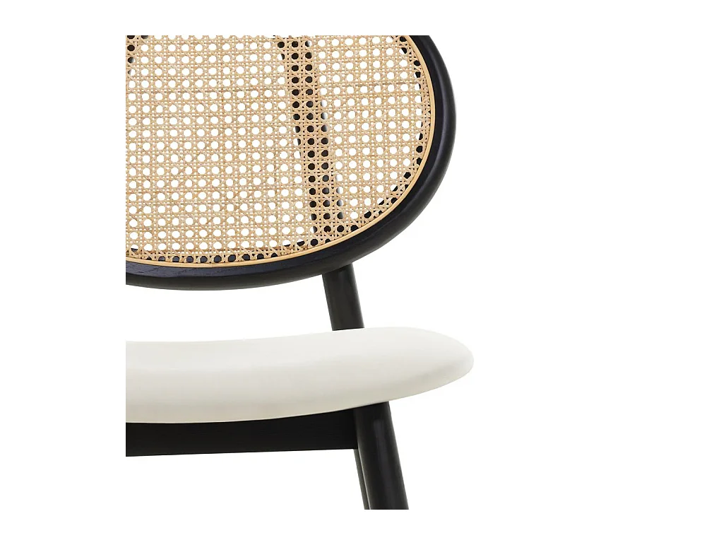 Chaise en bois 81,8x51,1x54,5 cm Sumba noire