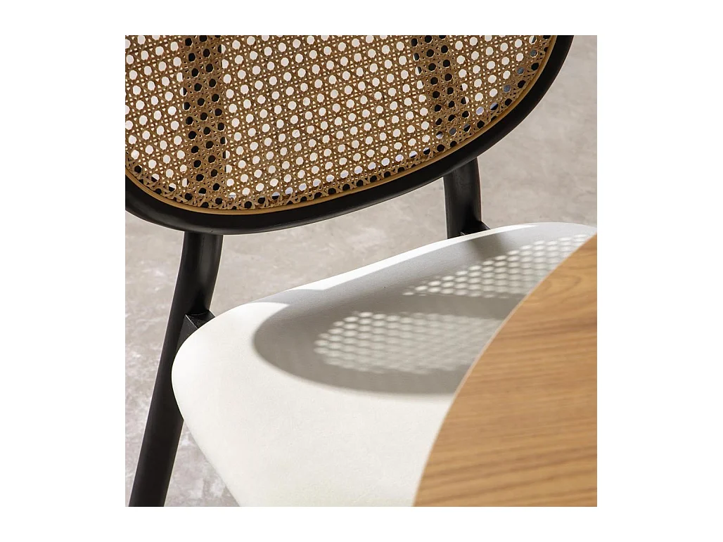 Chaise en bois 81,8x51,1x54,5 cm Sumba noire