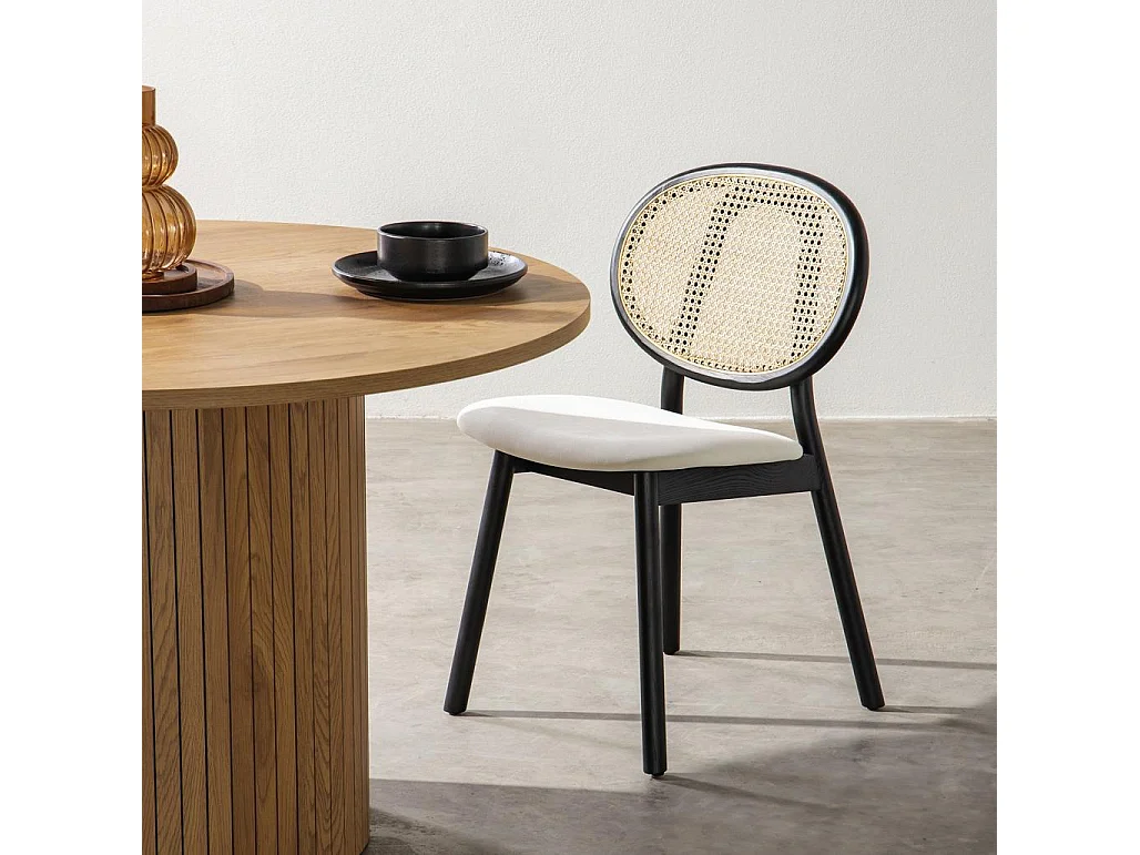 Holzstuhl 81,8x51,1x54,5 cm Schwarz sumba