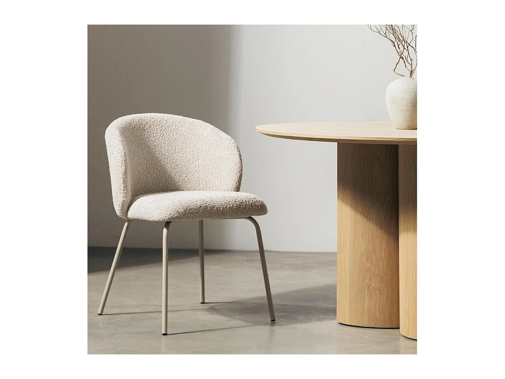 Chaise de salle à manger 55x58,5x78 cm beige Lueur