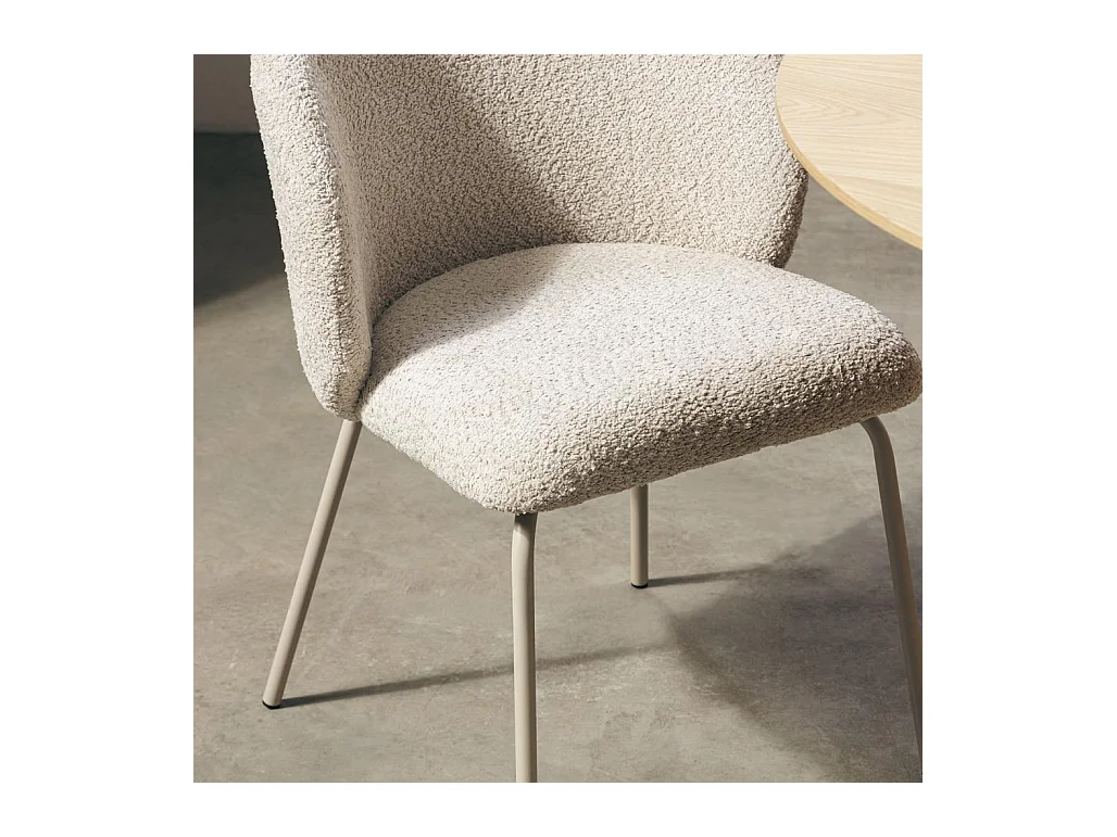 Chaise de salle à manger 55x58,5x78 cm beige Lueur