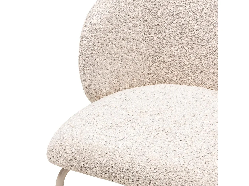 Sedia da pranzo 55x58,5x78 cm beige lueur