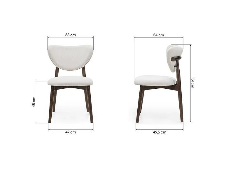 Esszimmerstuhl 53x54x81 cm beige Juliette