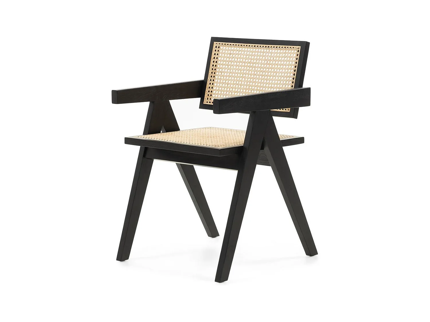 Chaise en bois 51,7x54,1x78,5 cm noire rene