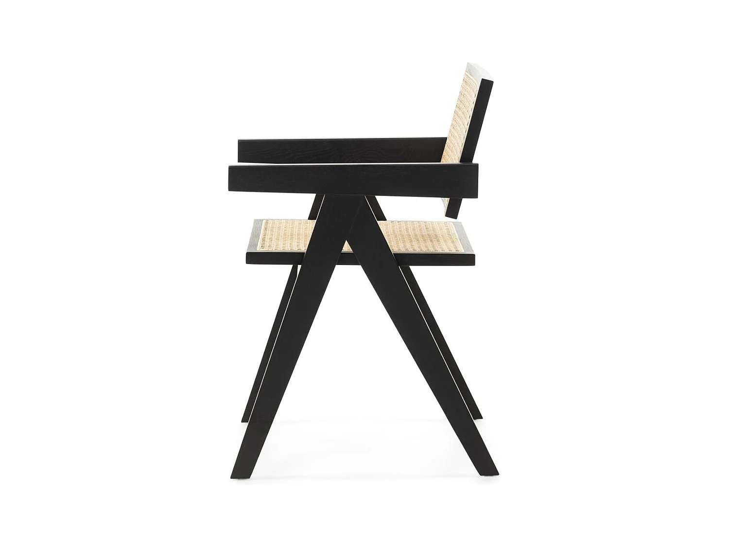 Chaise en bois 51,7x54,1x78,5 cm noire rene