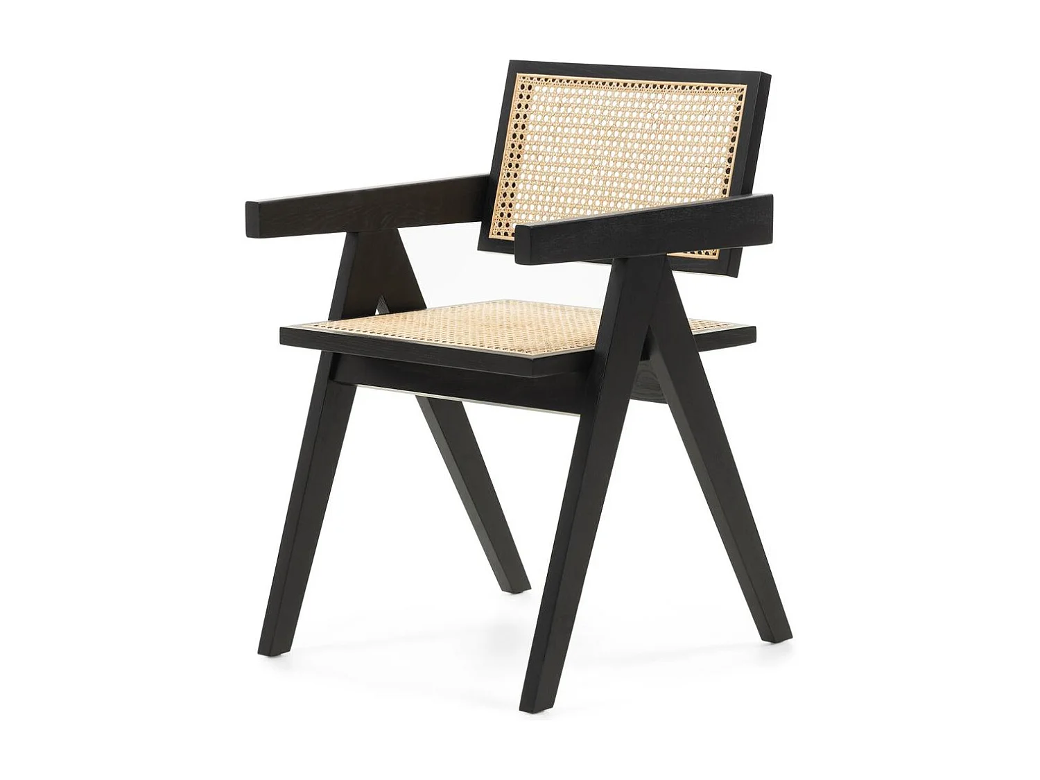 Cadeira de madeira 51,7x54,1x78,5 cm preto rene