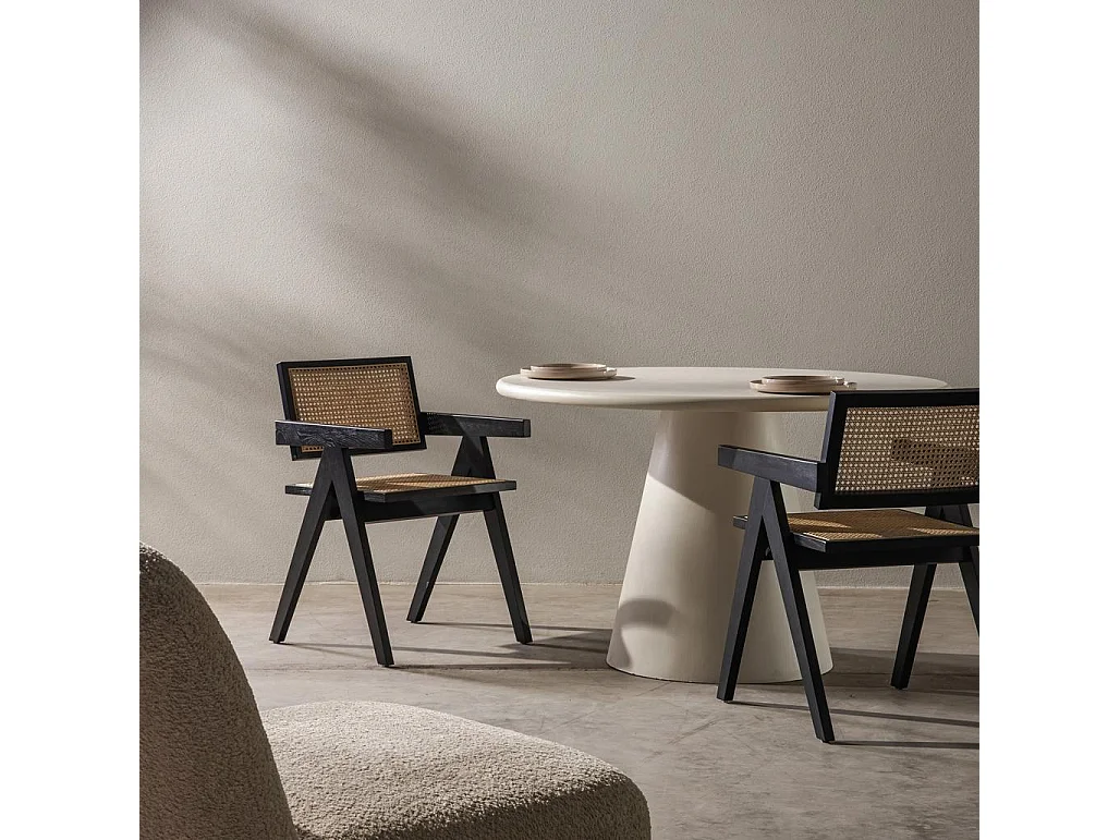 Cadeira de madeira 51,7x54,1x78,5 cm preto rene