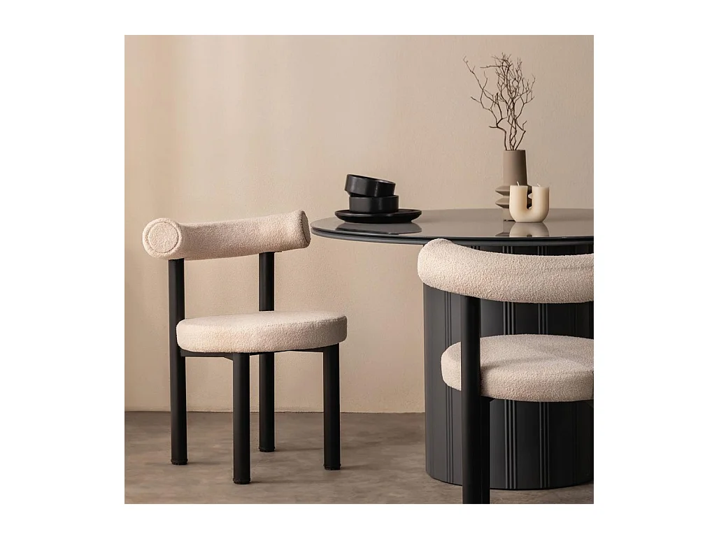 Esszimmerstuhl 58x61x75 cm Beige Perer