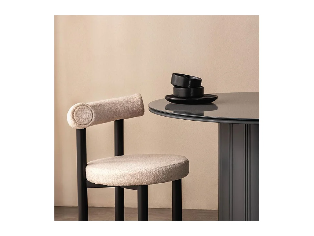 Esszimmerstuhl 58x61x75 cm Beige Perer