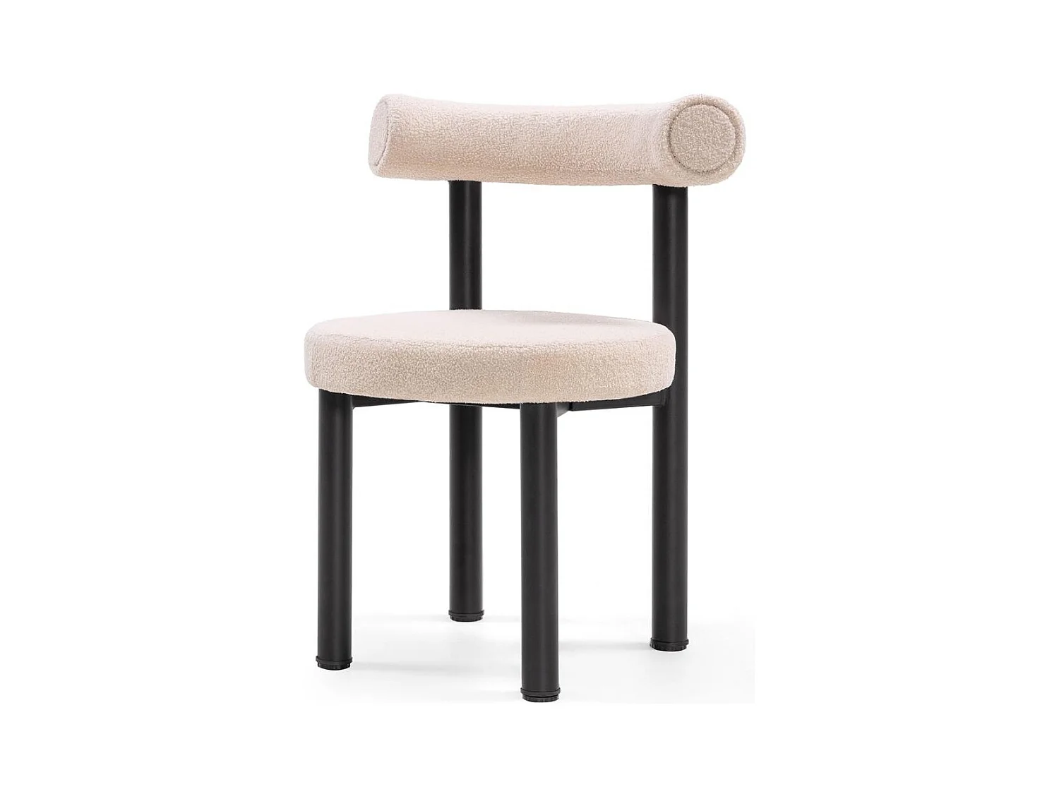 Silla de comedor 58x61x75 cm Beige Perer