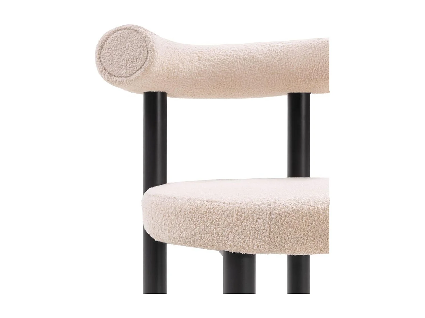 Sedia da pranzo 58x61x75 cm Beige Perer