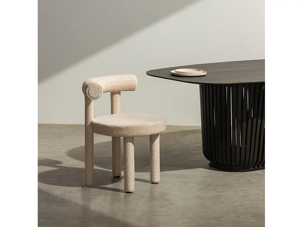 Sedia da pranzo 61x58x75 cm beige Perer II