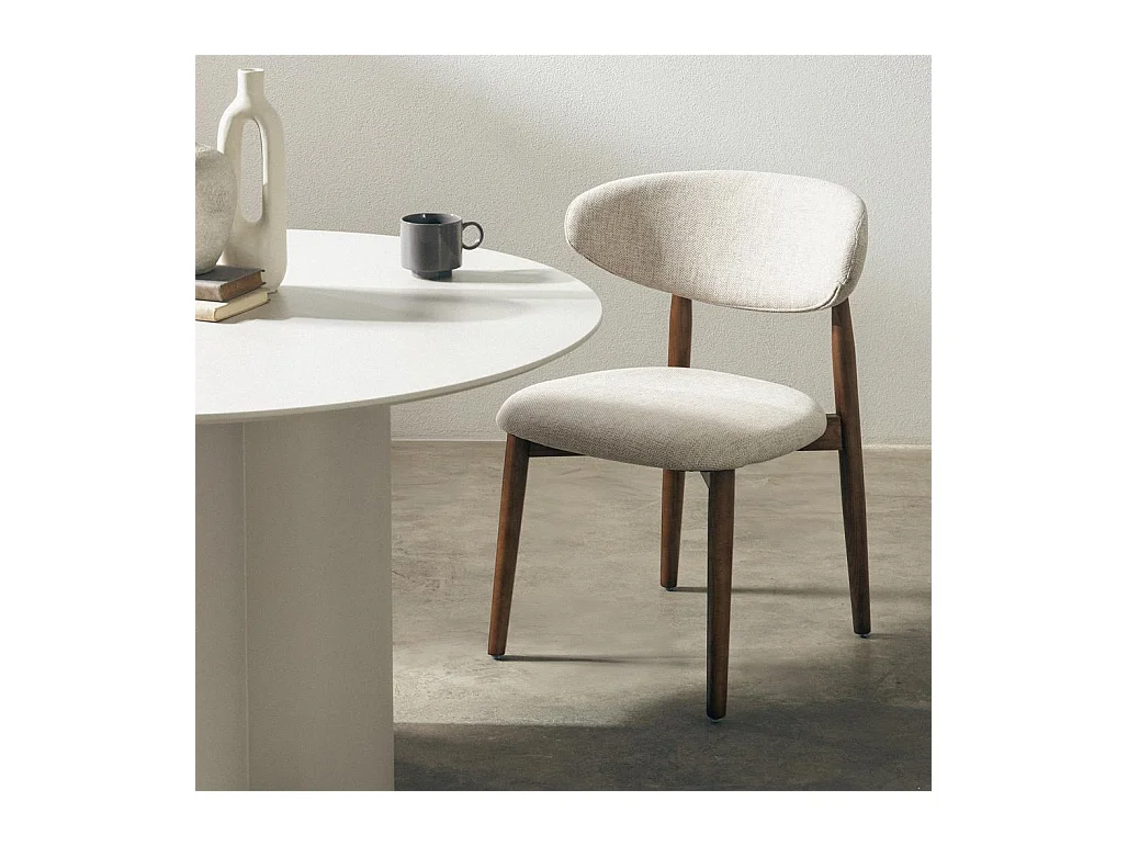 Chaise de salle à manger 58x60,5x81 cm beige Mirali