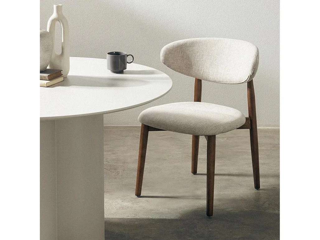 Eetkamerstoel 58x60,5x81 cm beige Mirali