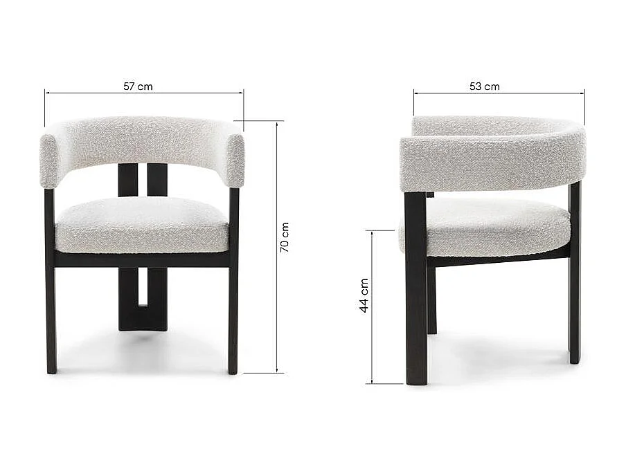 Chaise de salle à manger 70x57x53 cm Marron foncé Harris