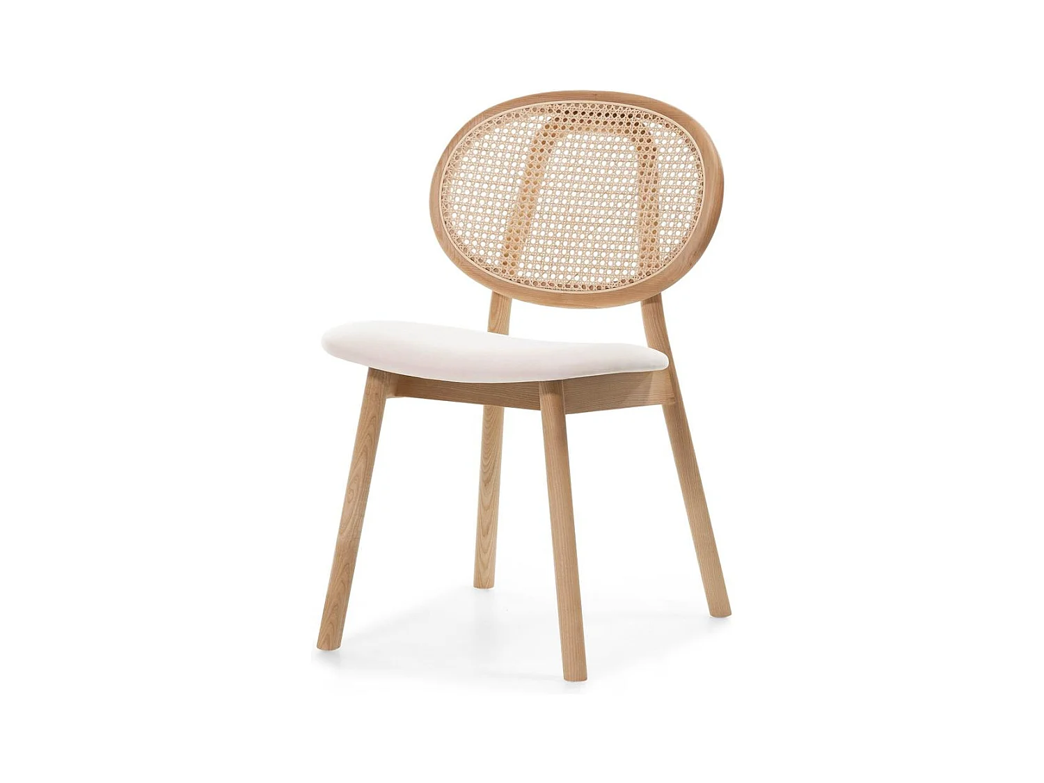 Chaise en bois 81,8x51,1x54,5 cm Beige clair SUMBA