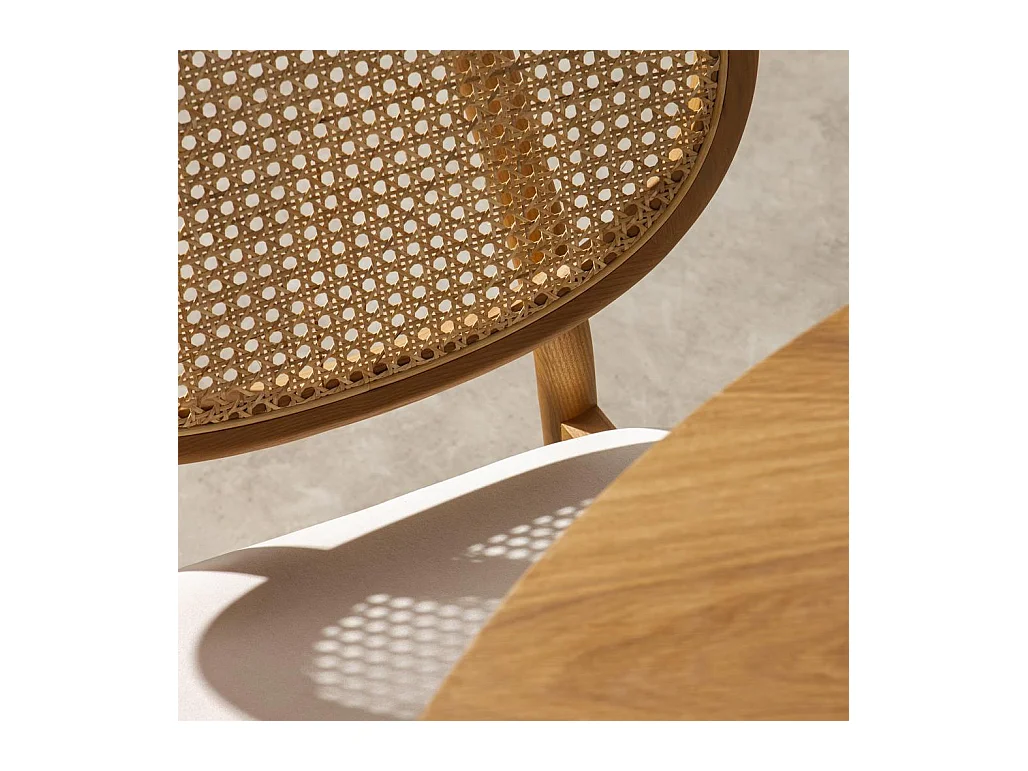 Chaise en bois 81,8x51,1x54,5 cm Beige clair SUMBA