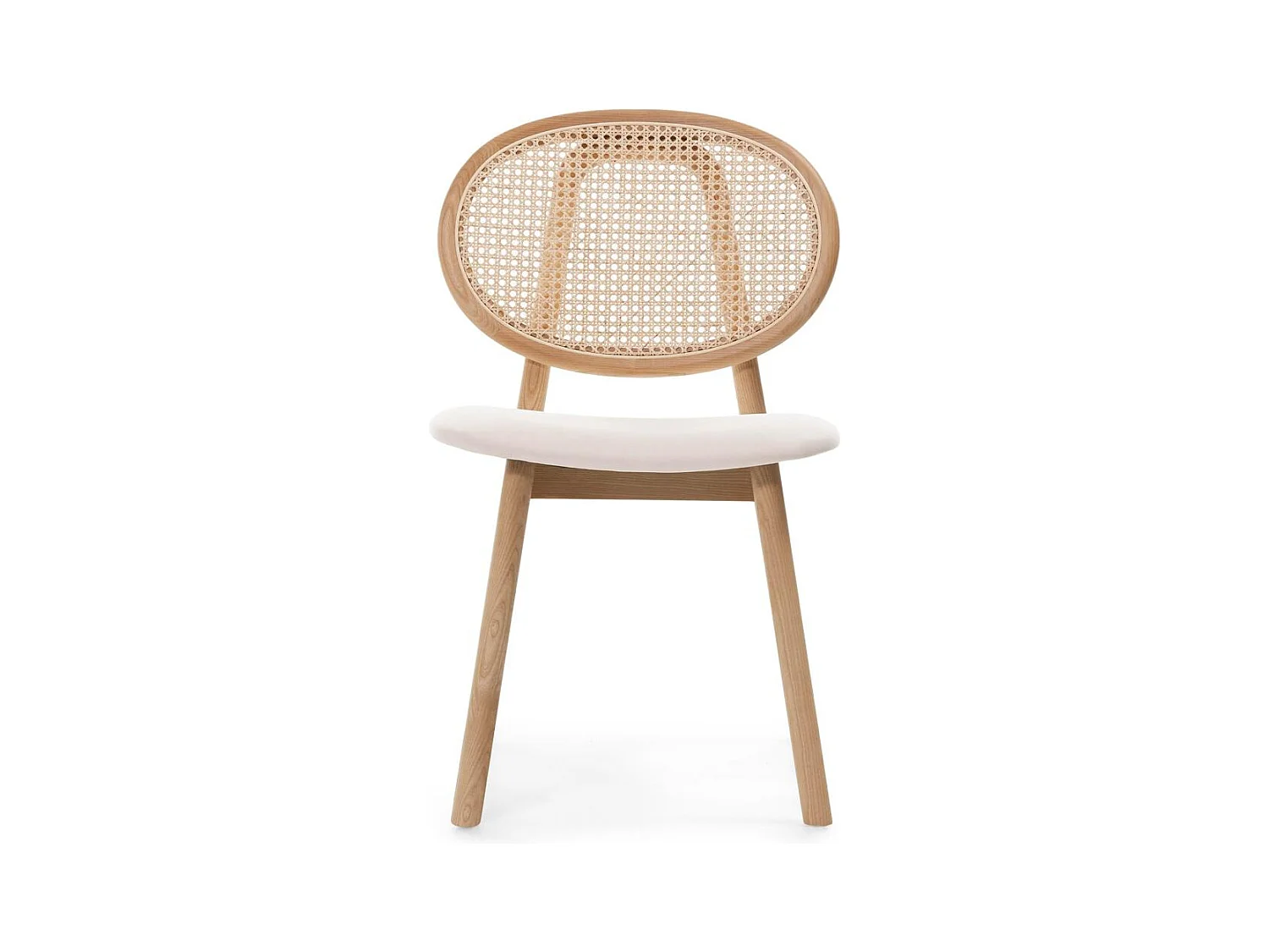 Chaise en bois 81,8x51,1x54,5 cm Beige clair SUMBA