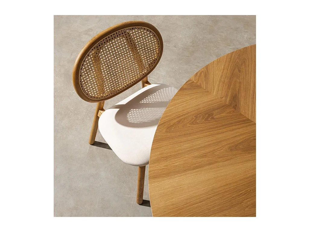 Chaise en bois 81,8x51,1x54,5 cm Beige clair SUMBA