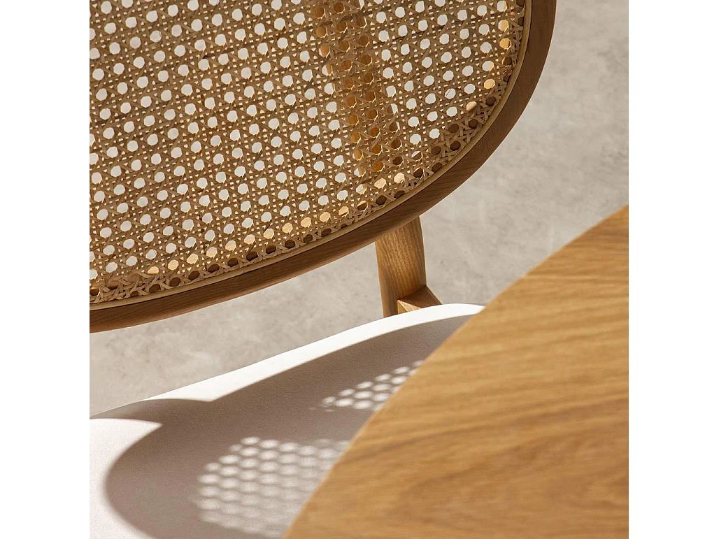 Chaise en bois 81,8x51,1x54,5 cm Beige clair SUMBA