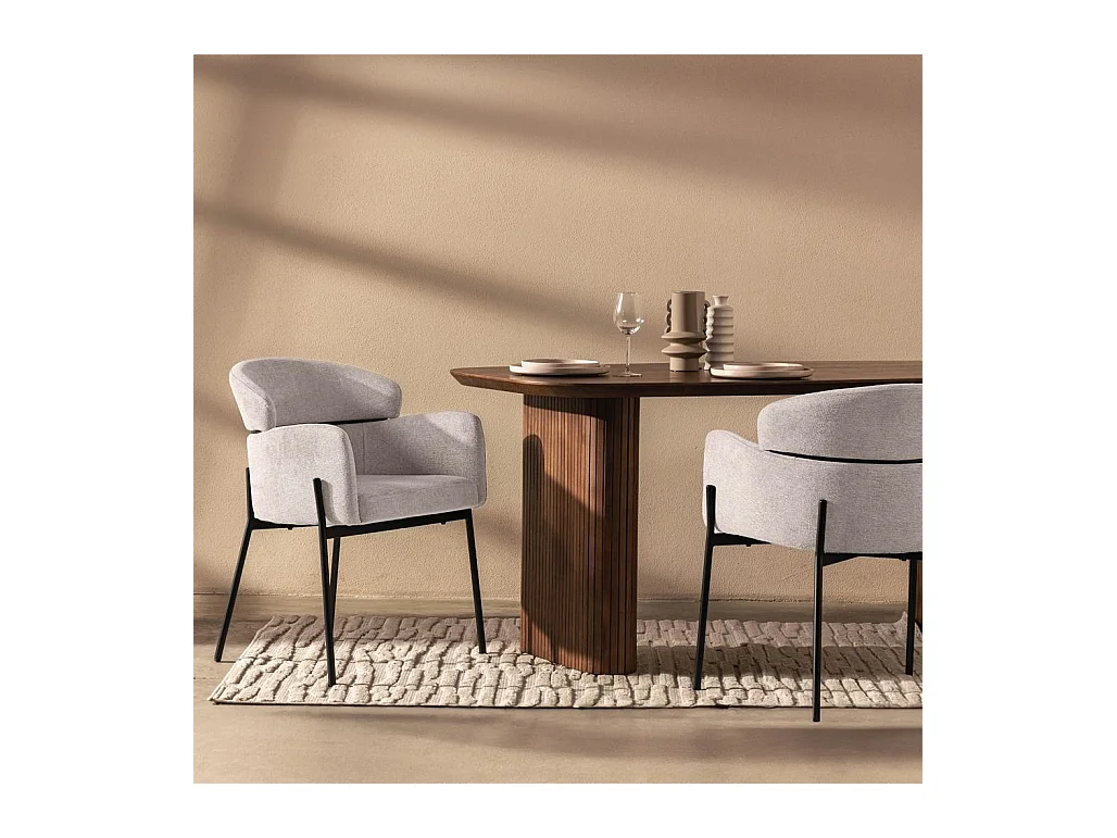 Esszimmerstuhl 62x62x81 cm beige Mareo