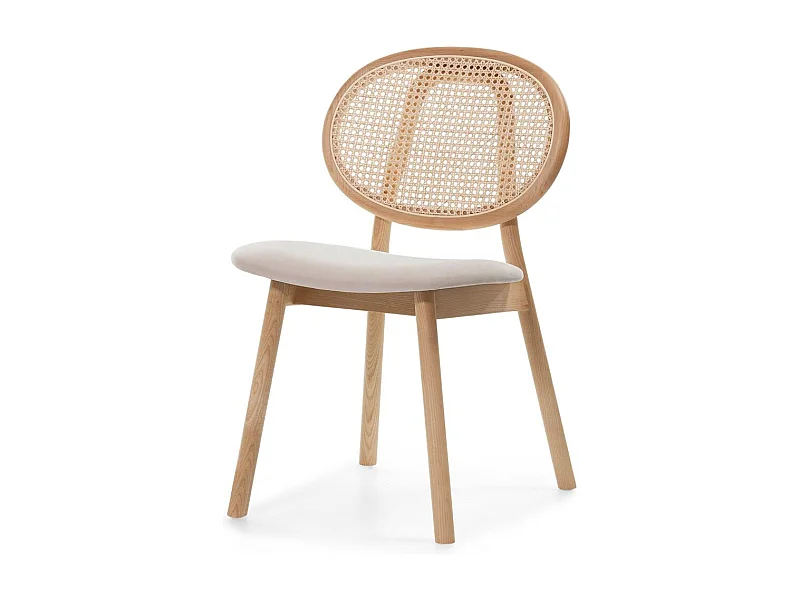 Silla de madera 81.8x51.1x54.5 cm Beige sumba