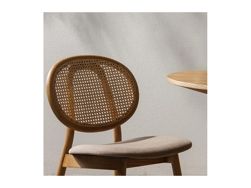 Chaise en bois 81,8x51,1x54,5 cm Beige sumba