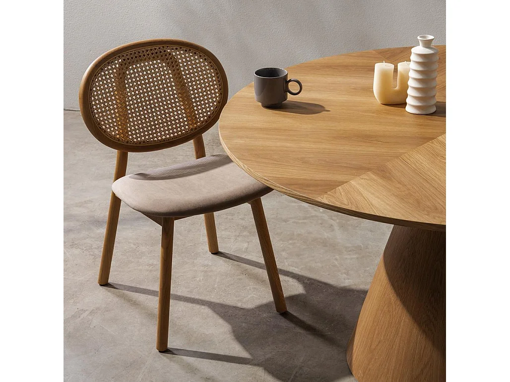 Sedia in legno 81,8x51,1x54,5 cm Beige sumba