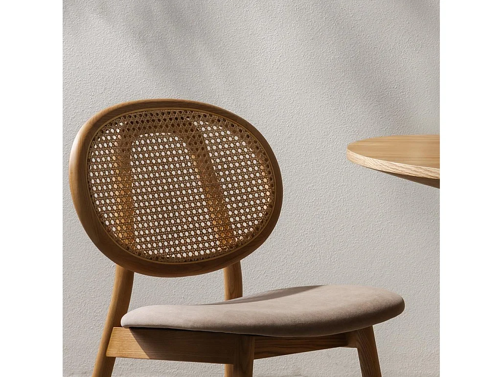 Sedia in legno 81,8x51,1x54,5 cm Beige sumba