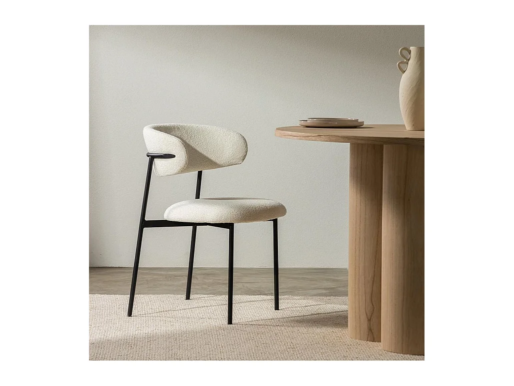 Esszimmerstuhl 78x55x58 cm Creme Loro