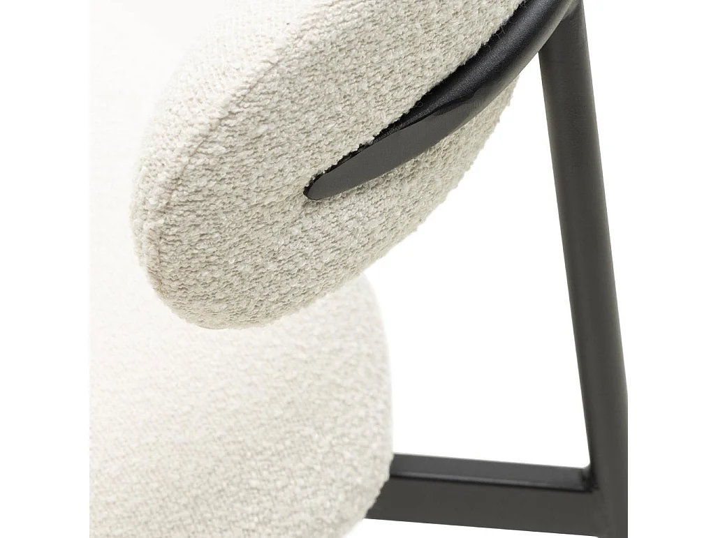 Sedia da pranzo 78x55x58 cm crema Loro