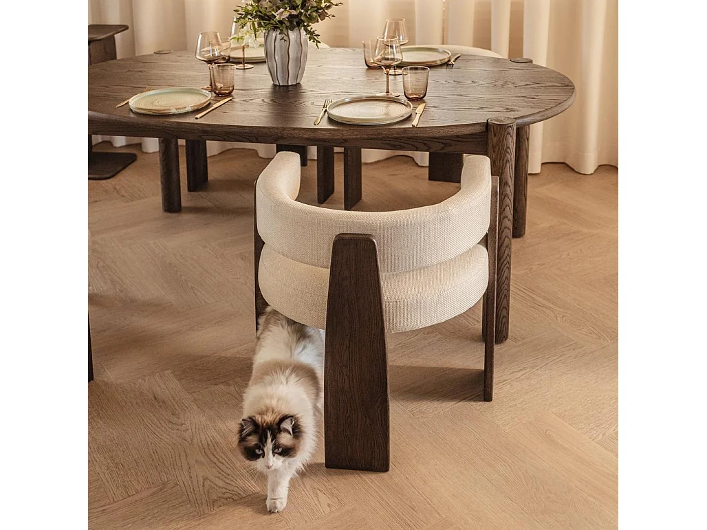 Eetkamerstoel 64x53,5x71 cm beige mocha