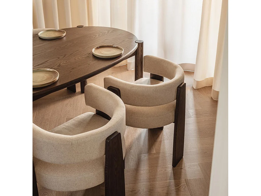 Eetkamerstoel 64x53,5x71 cm beige mocha