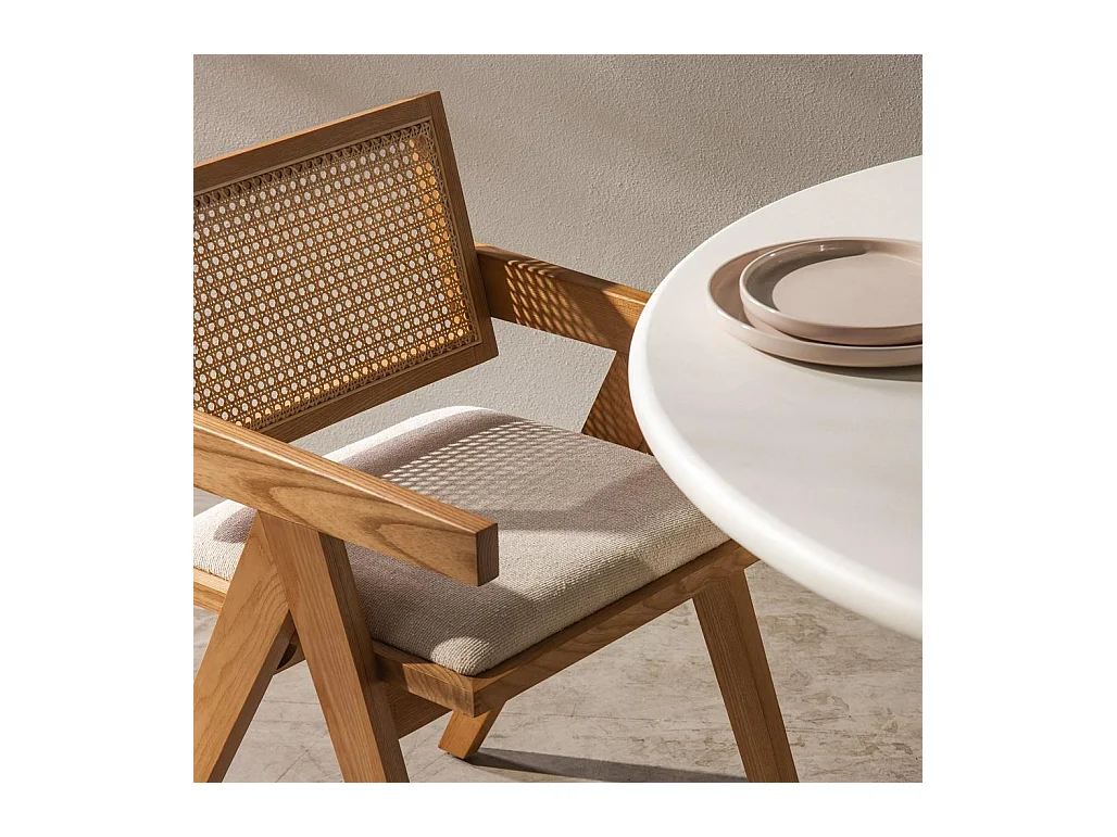 Holzstuhl 51,7x54,1x78,5 cm beige Rene