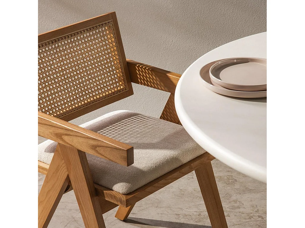 Holzstuhl 51,7x54,1x78,5 cm beige Rene