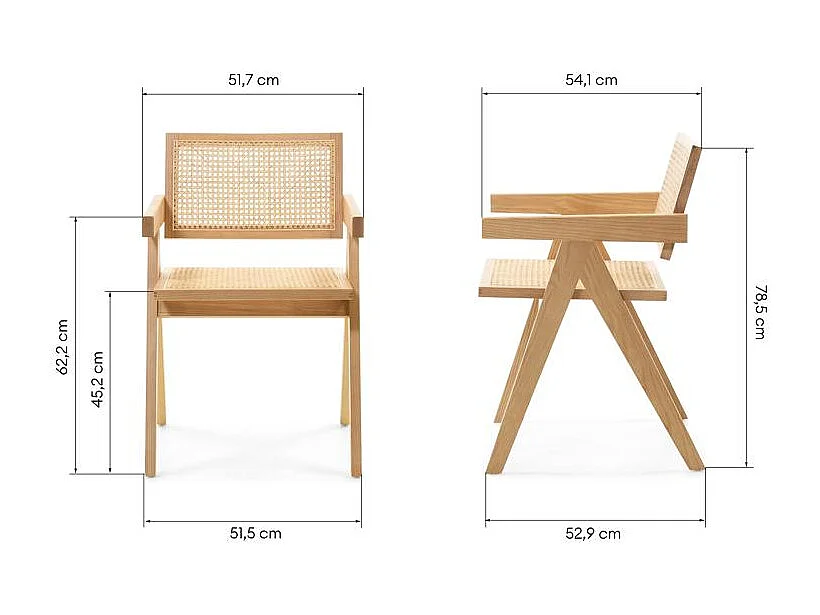 Holzstuhl 51,7x54,1x78,5 cm natur Freja RENE