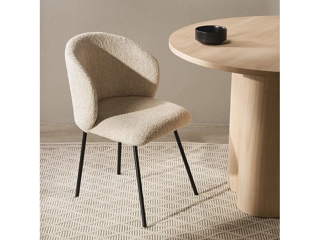 Esszimmerstuhl 55x58,5x78 cm Beige LUEUR